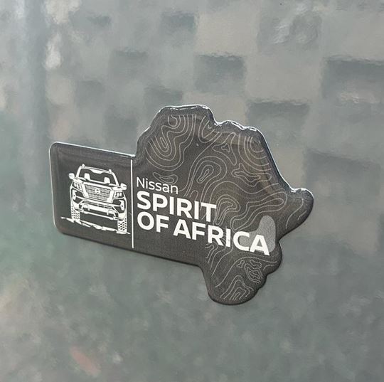 Nissan Spirit of Africa Domed Square Africa Bumper Sticker