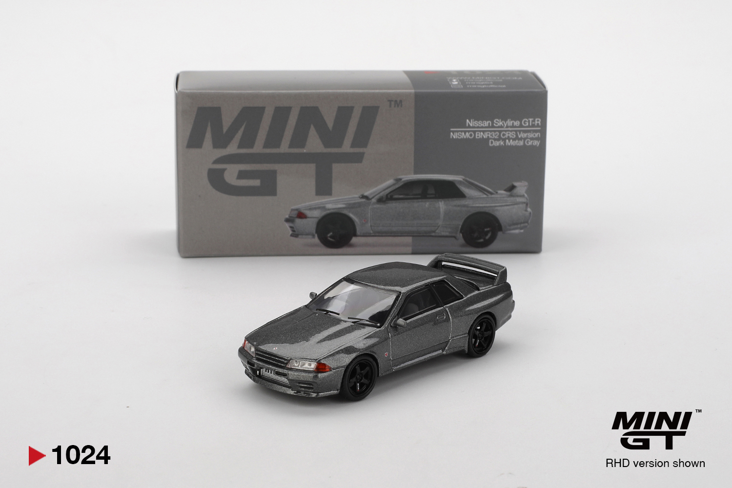 Mini GT Nissan Skyline GT-R NISMO BNR32 CRS Version Dark Metal Gray