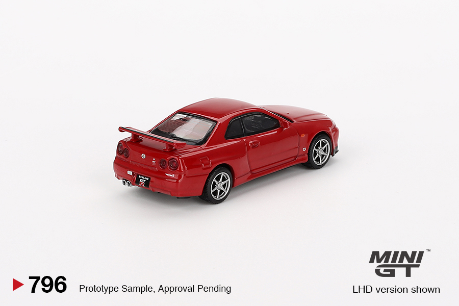 Mini GT Nissan Skyline GT-R (R34) V-Spec Active Red