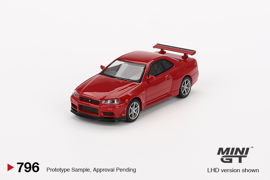 Mini GT Nissan Skyline GT-R (R34) V-Spec Active Red