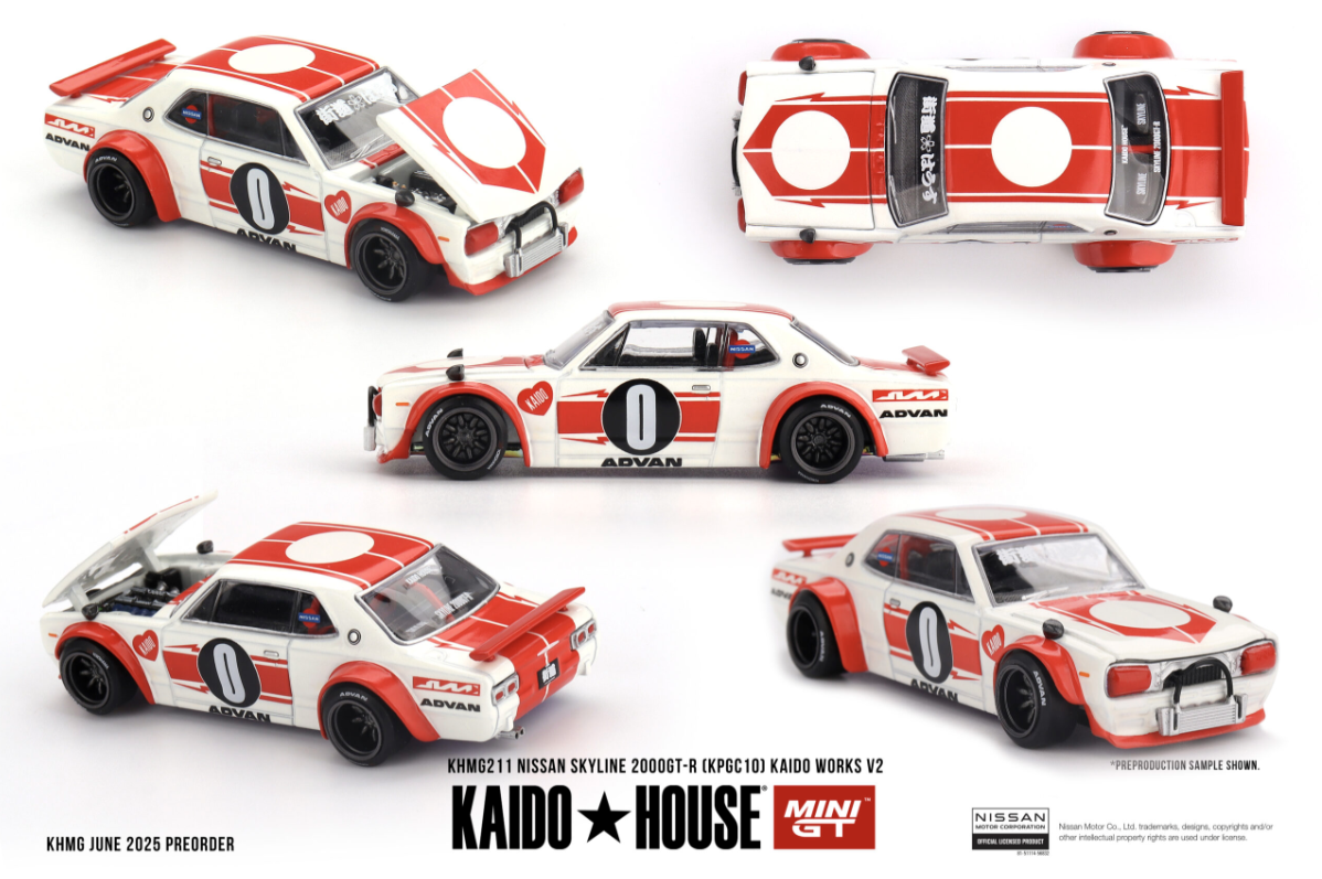 Mini GT Kaido House Nissan Skyline 2000 GT-R (KPGC 10) Kaido Works V2