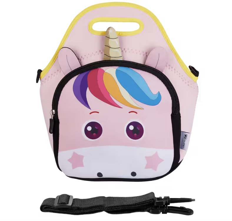 Quest Neoprene Unicorn Lunch Bag (Pink & Yellow)