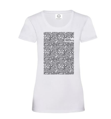 Nissan Magnite T-shirts Ladies (Black on white)